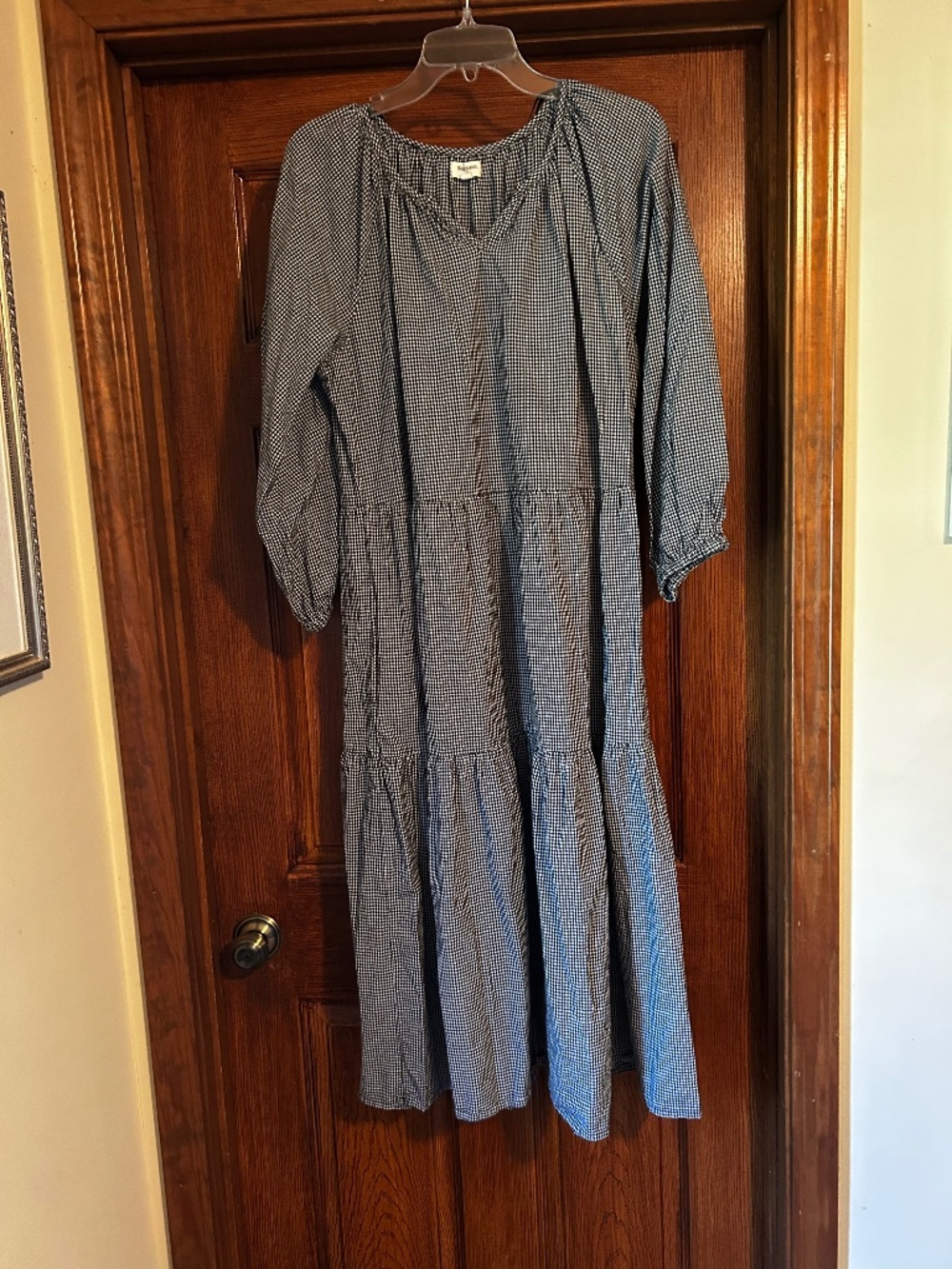 World Market black white check gingham maxi dress